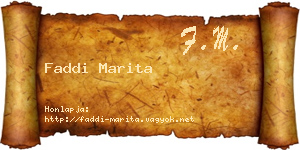 Faddi Marita névjegykártya